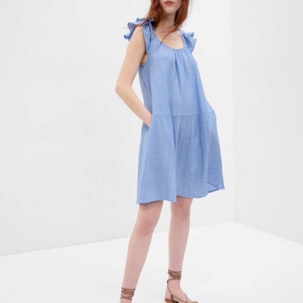 GAP crinkle gauze mini dress size M